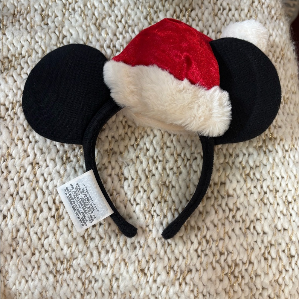 Walt Disney Mickey Mouse Ears with Santa Hat - Picture 8 of 12